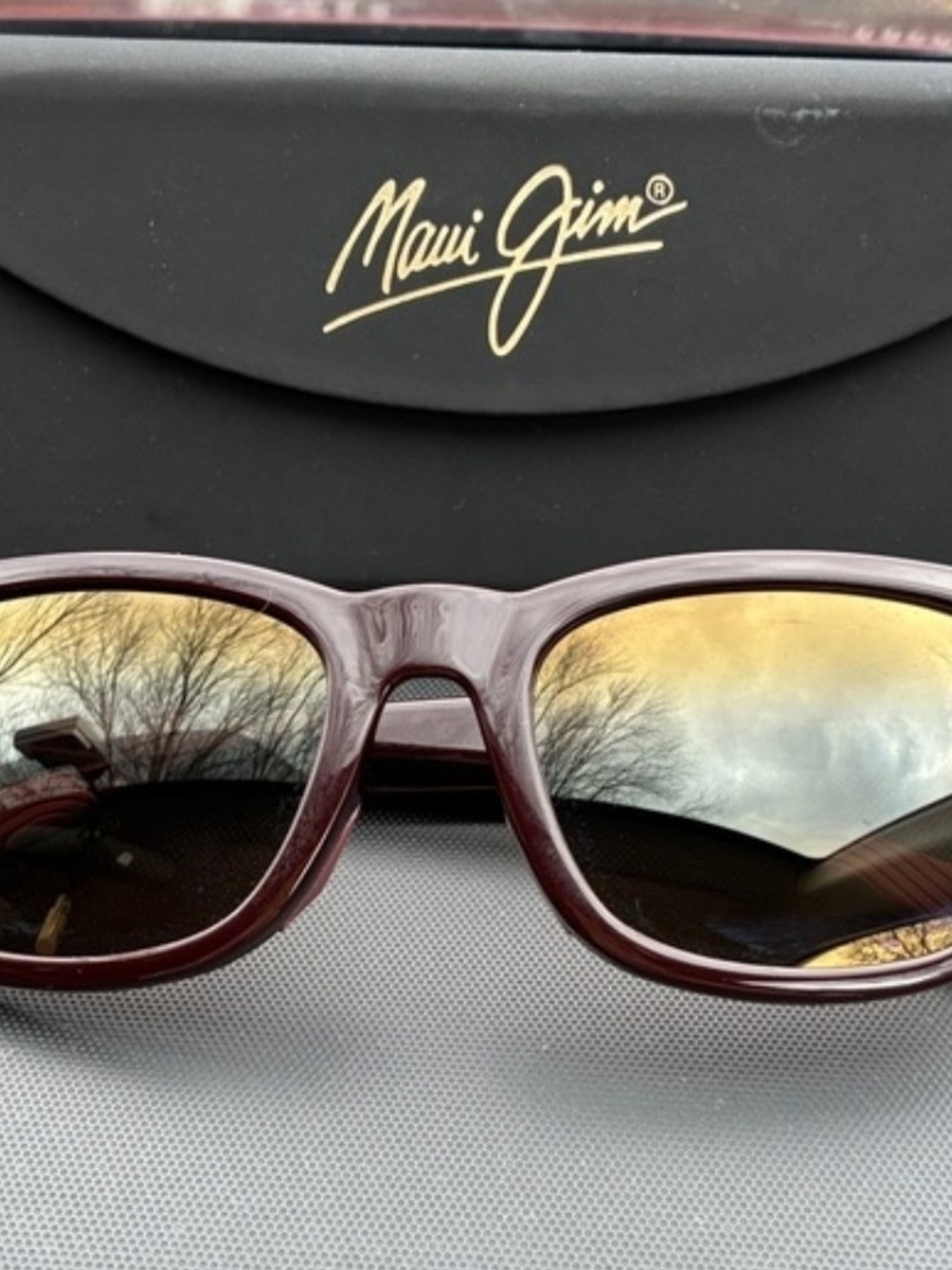 Maui Jim KāʻpīʻI Burgundy Frame Sunglasses